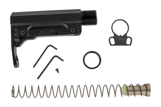 The CMMG AR-15 RipStock comes with a carbine buffer tube, recoil spring, buffer, and endplate